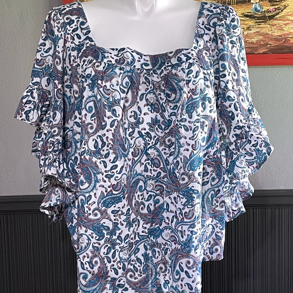 Terra & Sky Blouse SZ - 3X
